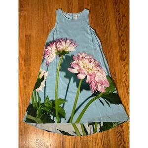 NWOT Anthropologie Floral Print High-Low Summer Dress Size 8